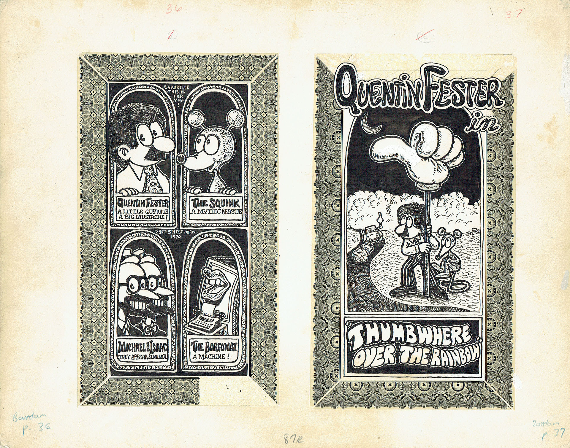 Art SPIEGELMAN | Quentin Fester in Thumbwhere over The Rainbow — Page 1 et 2