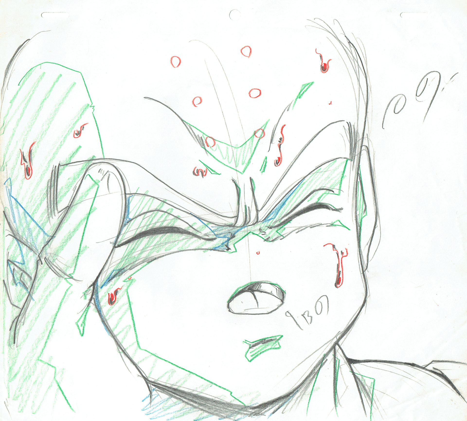 TORIYAMA Akira - DRAGON BALL — Dragon Ball Z – DBZ – Krilin – Genga – 3957