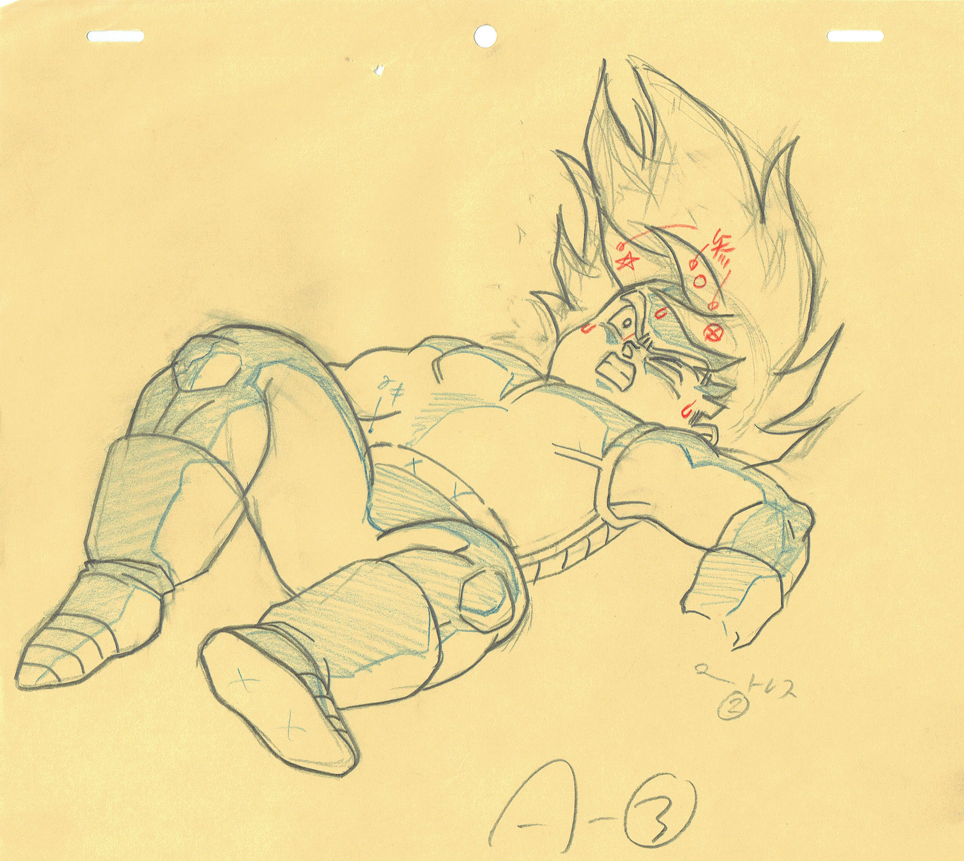 TORIYAMA Akira - DRAGON BALL — Dragon Ball Z – DBZ – Son Gohan – correction genga – 4079