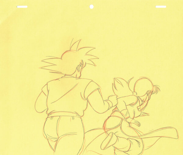 TORIYAMA Akira - DRAGON BALL — Dragon Ball – Son Goku et Chichi – correction genga – 4194