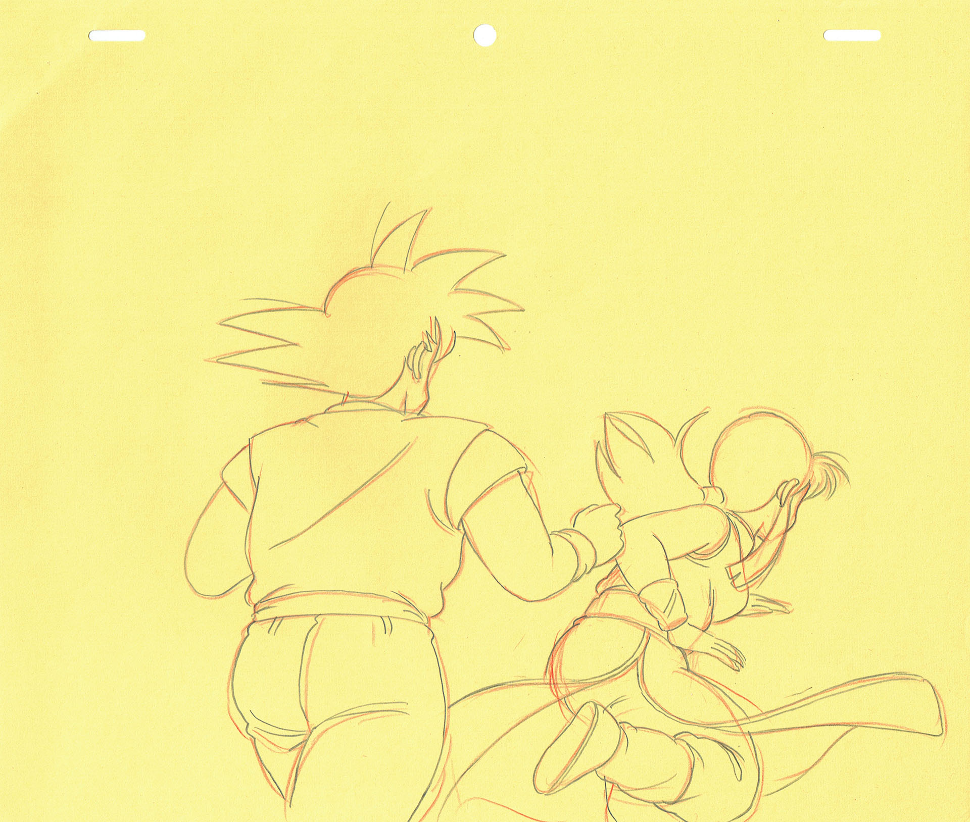TORIYAMA Akira - DRAGON BALL — Dragon Ball – Son Goku et Chichi – correction genga – 4194