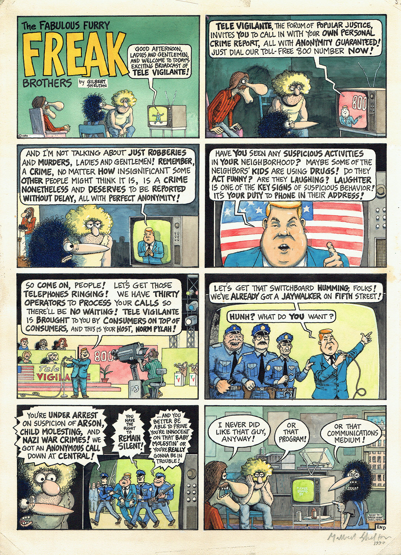 Gilbert SHELTON — The Freak Brothers – Tele vigilante Gilbert SHELTON — The Freak Brothers – Tele vigilante