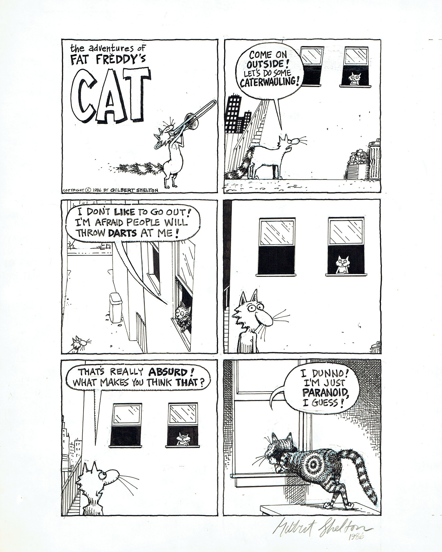 Gilbert SHELTON — The Freak Brothers – Fat Freddy’s Cat : Paranoid Gilbert SHELTON — The Freak Brothers – Fat Freddy’s Cat : Paranoid