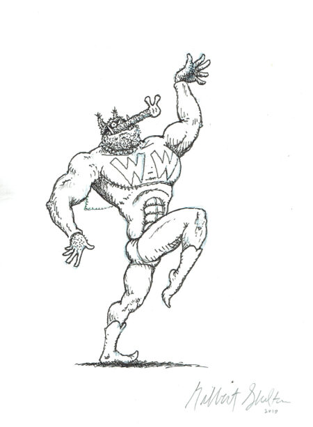 Gilbert SHELTON | Wonder Wart-Hog strikes a pose