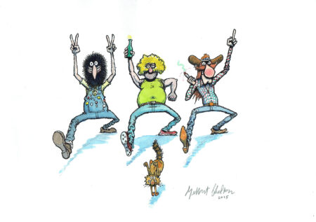 Gilbert SHELTON | The Freak Brothers – Strut march – first illustration