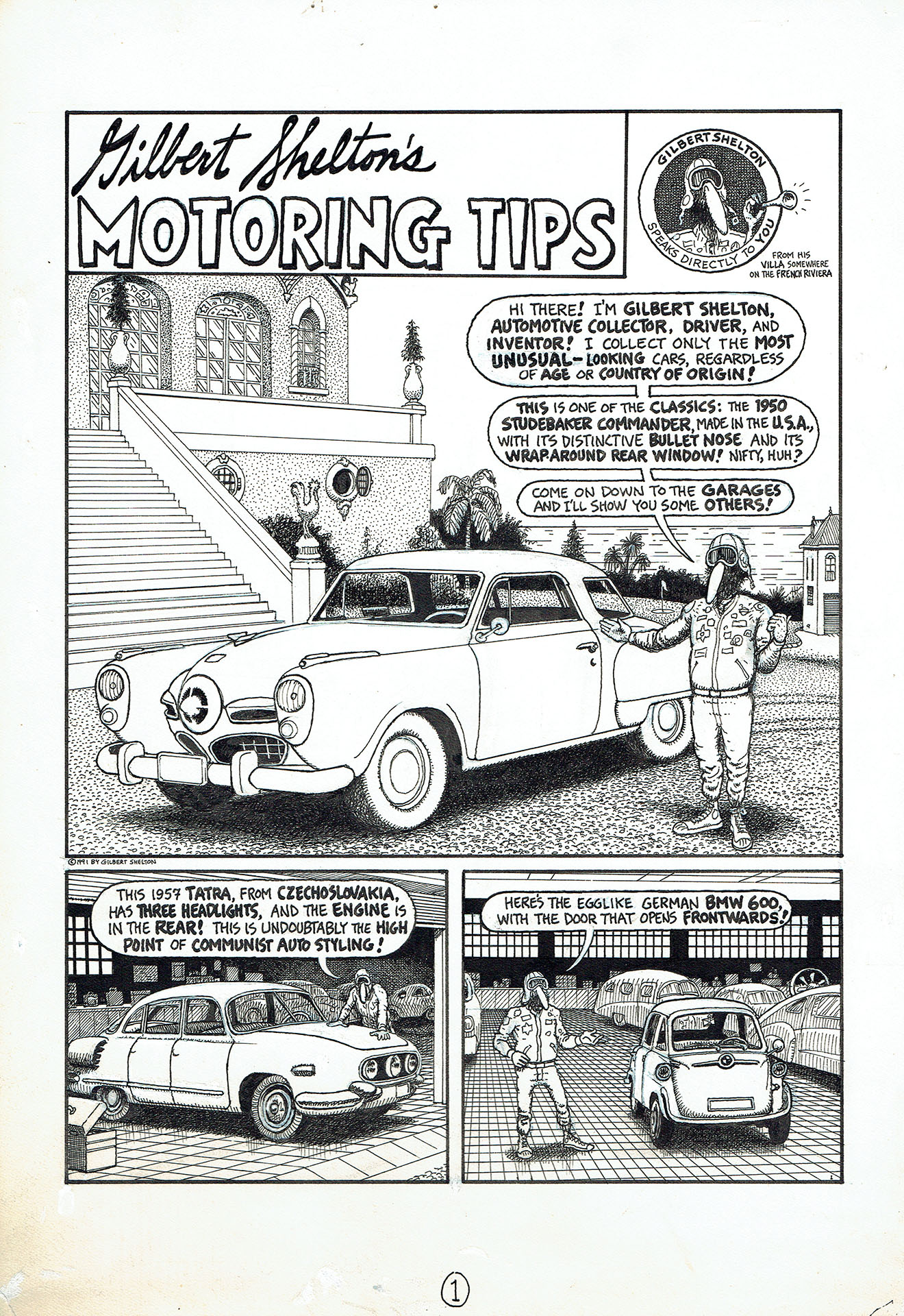 Gilbert SHELTON — Gilbert shelton’s Motoring Tips – Rip Off Comix — Récit complet en 4 pages Gilbert SHELTON — Gilbert shelton’s Motoring Tips – Rip Off Comix — Récit complet en 4 pages