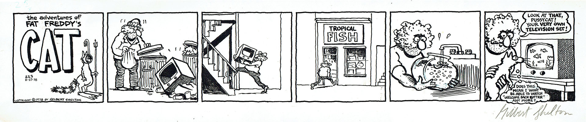 Gilbert SHELTON — The Freak Brothers – Fat Freddy’s Cat — Strip 223 Gilbert SHELTON — The Freak Brothers – Fat Freddy’s Cat — Strip 223