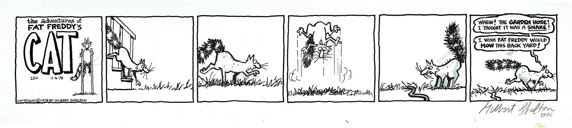 Gilbert SHELTON — The Freak Brothers – Fat Freddy’s Cat — Strip 220 Gilbert SHELTON — The Freak Brothers – Fat Freddy’s Cat — Strip 220