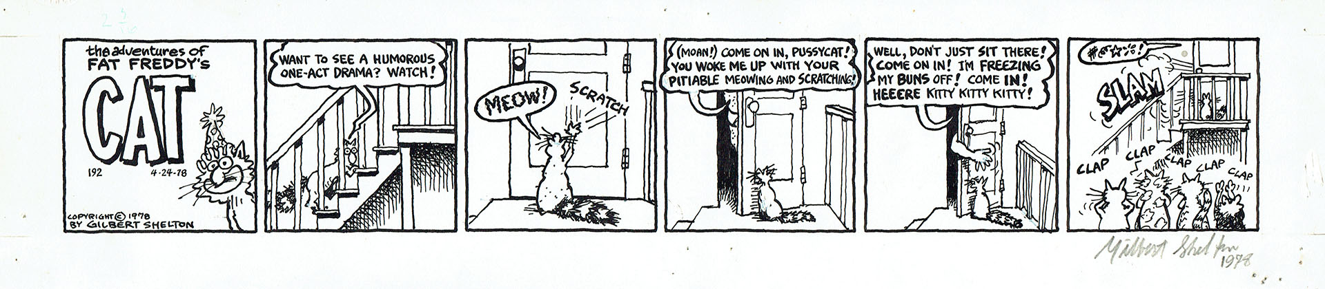 Gilbert SHELTON — The Freak Brothers – Fat Freddy’s Cat — Strip 192 Gilbert SHELTON — The Freak Brothers – Fat Freddy’s Cat — Strip 192