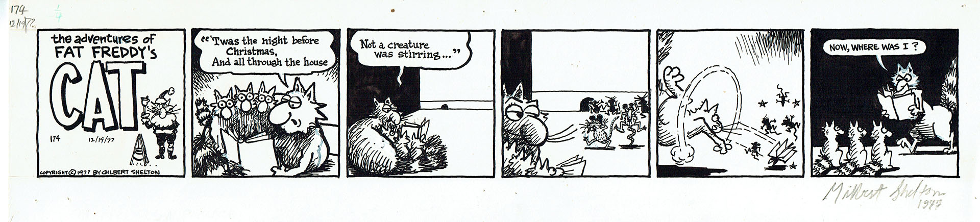 Gilbert SHELTON — The Freak Brothers – Fat Freddy’s Cat — Strip 174 Gilbert SHELTON — The Freak Brothers – Fat Freddy’s Cat — Strip 174