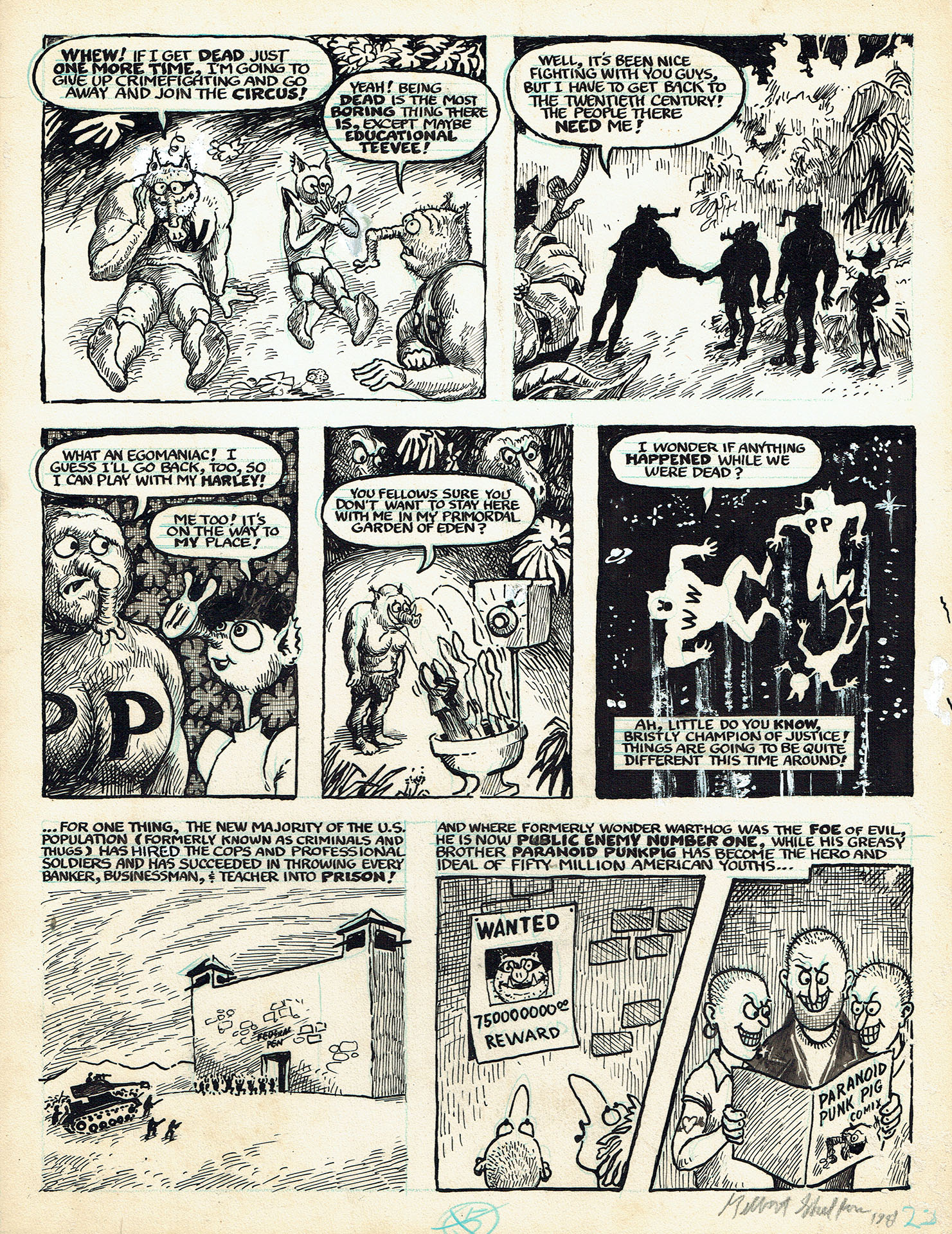 Gilbert SHELTON — Wonder Wart-Hog in the Battle of the Titans Gilbert SHELTON — Wonder Wart-Hog in the Battle of the Titans