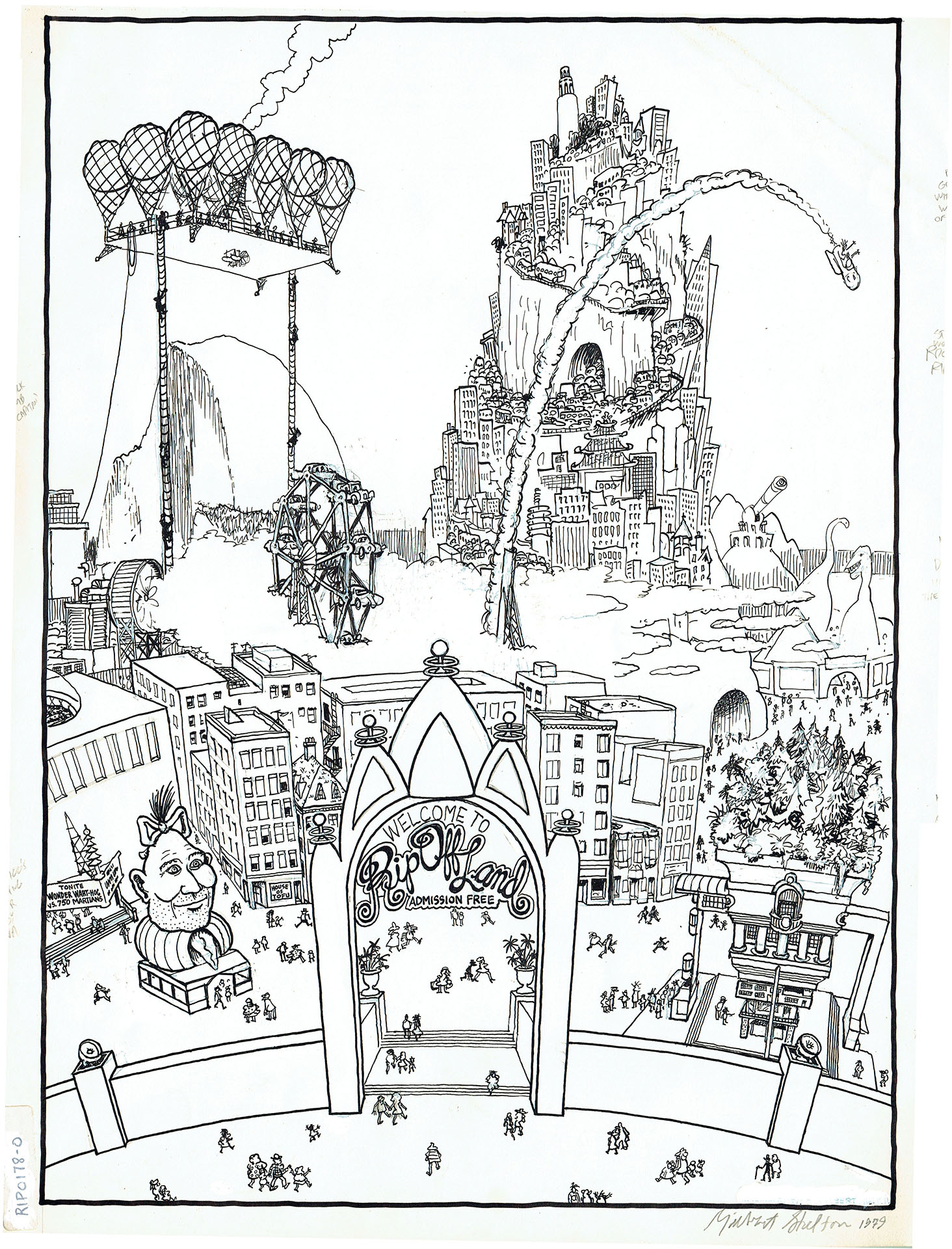 Gilbert SHELTON — Rip Off Comics – Welcome to Rip-Off Land — Quatrième de couverture Gilbert SHELTON — Rip Off Comics – Welcome to Rip-Off Land — Quatrième de couverture