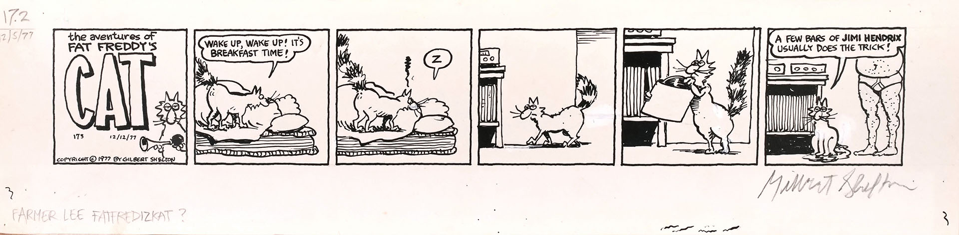 Gilbert SHELTON — Fat Freddy’s Cat — Strip 173 Gilbert SHELTON — Fat Freddy’s Cat — Strip 173