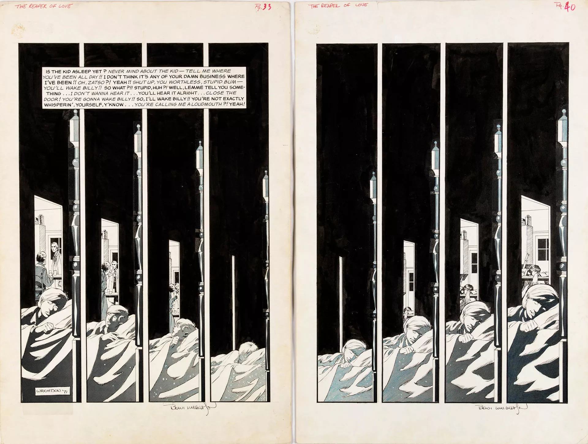 Bernie WRIGHTSON — Badtime stories — The reaper of love — Page 1 et 8