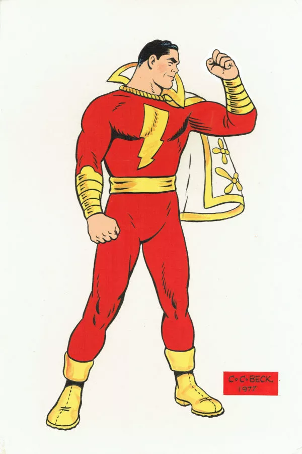 C.C. BECK — Captain Marvel — Color illustration