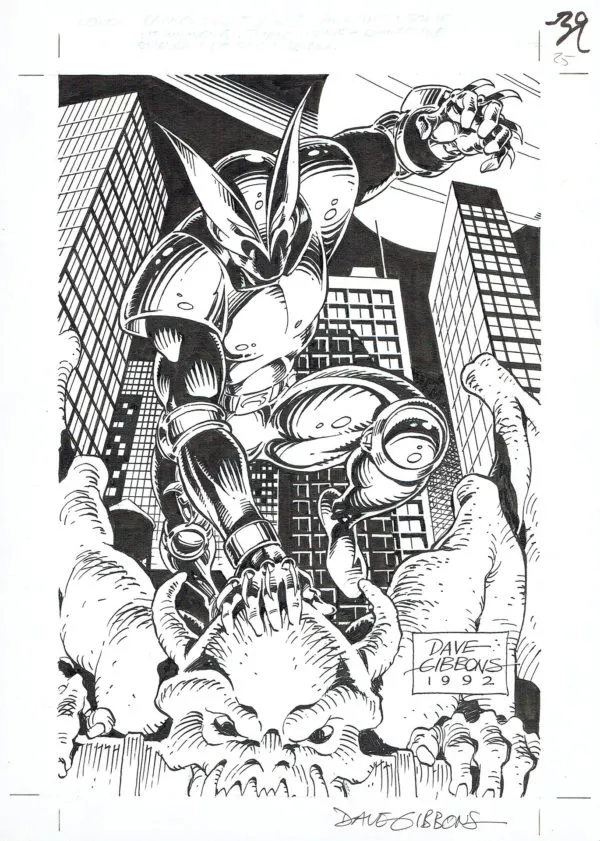 Shadowhawk — Vol. 2 Issue 3 — Page Pinup illustration