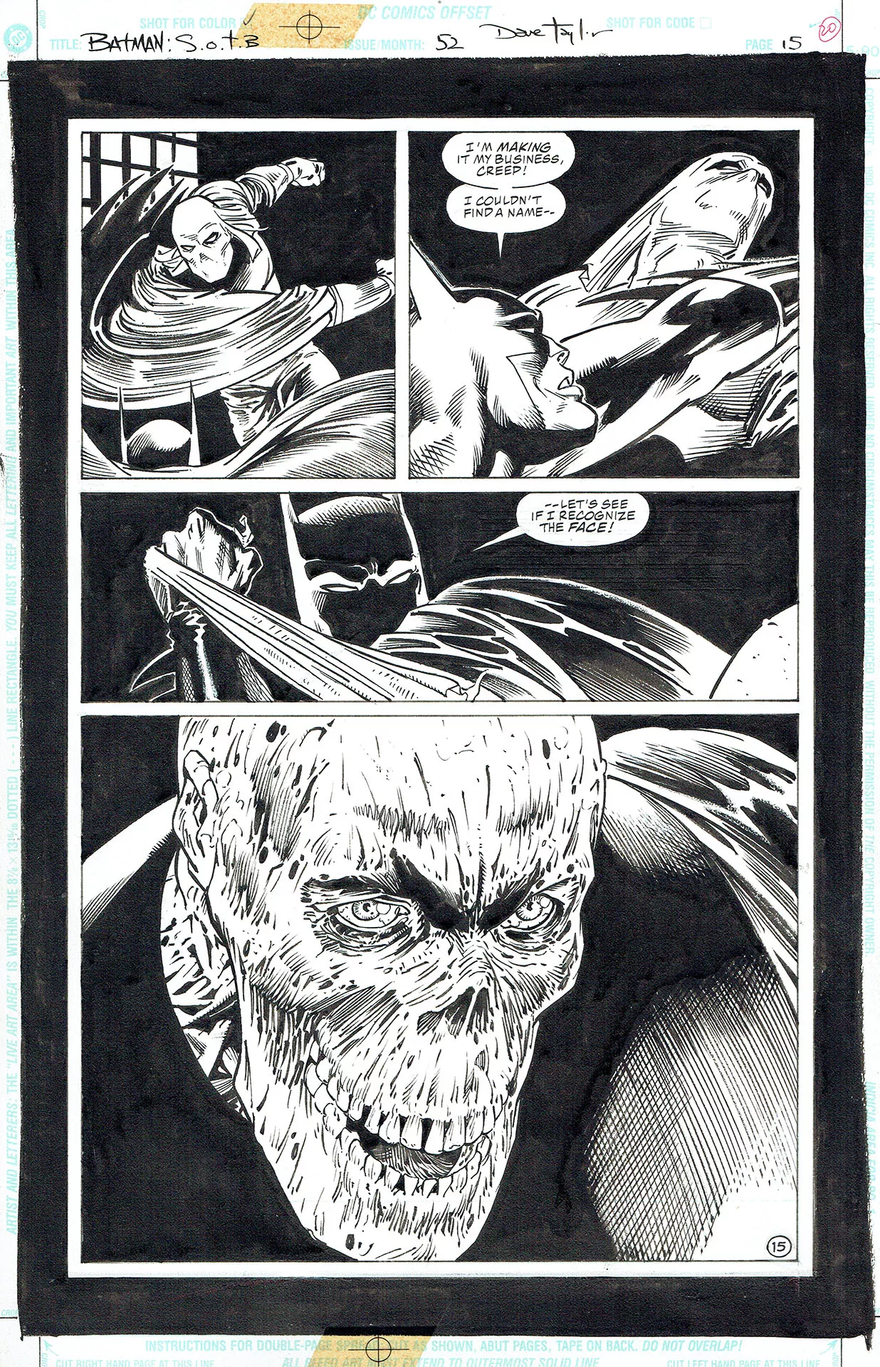 Dave TAYLOR — Batman : Shadow of the bat — Issue 52 — Page 15