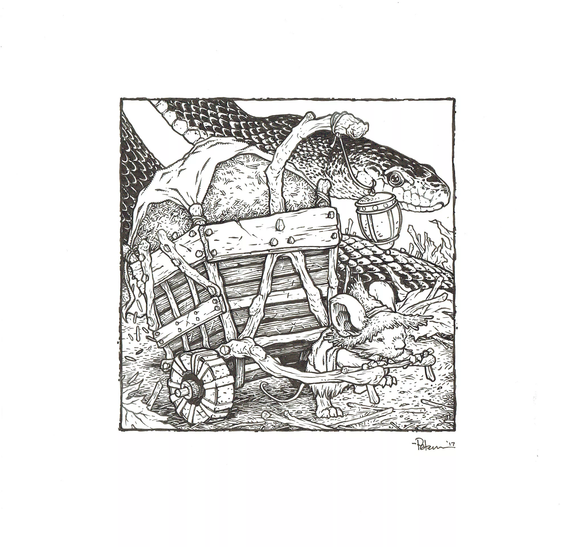 David PETERSEN — Mouse Guard — Sketchbook illustration