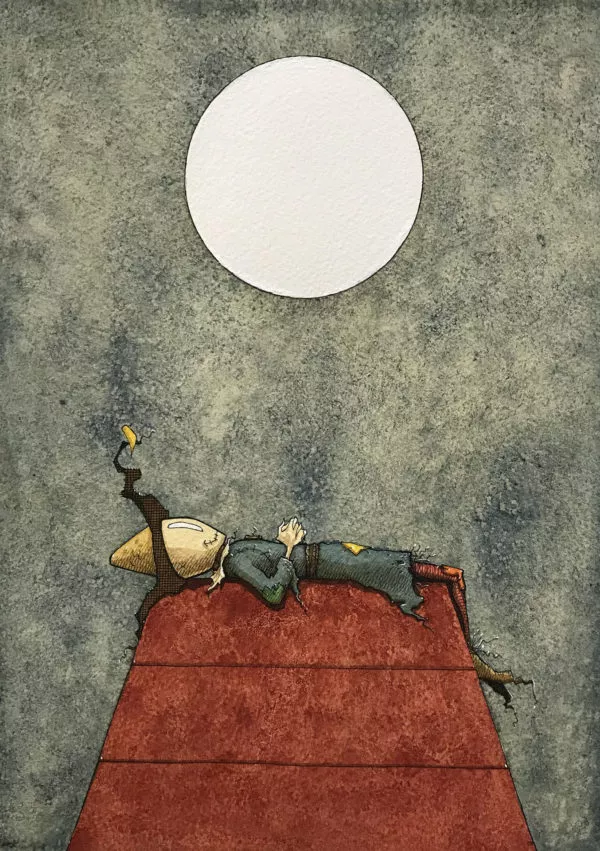 Renaud DILLIES — L’émouvantail — Illustration "Hommage à Snoopy"