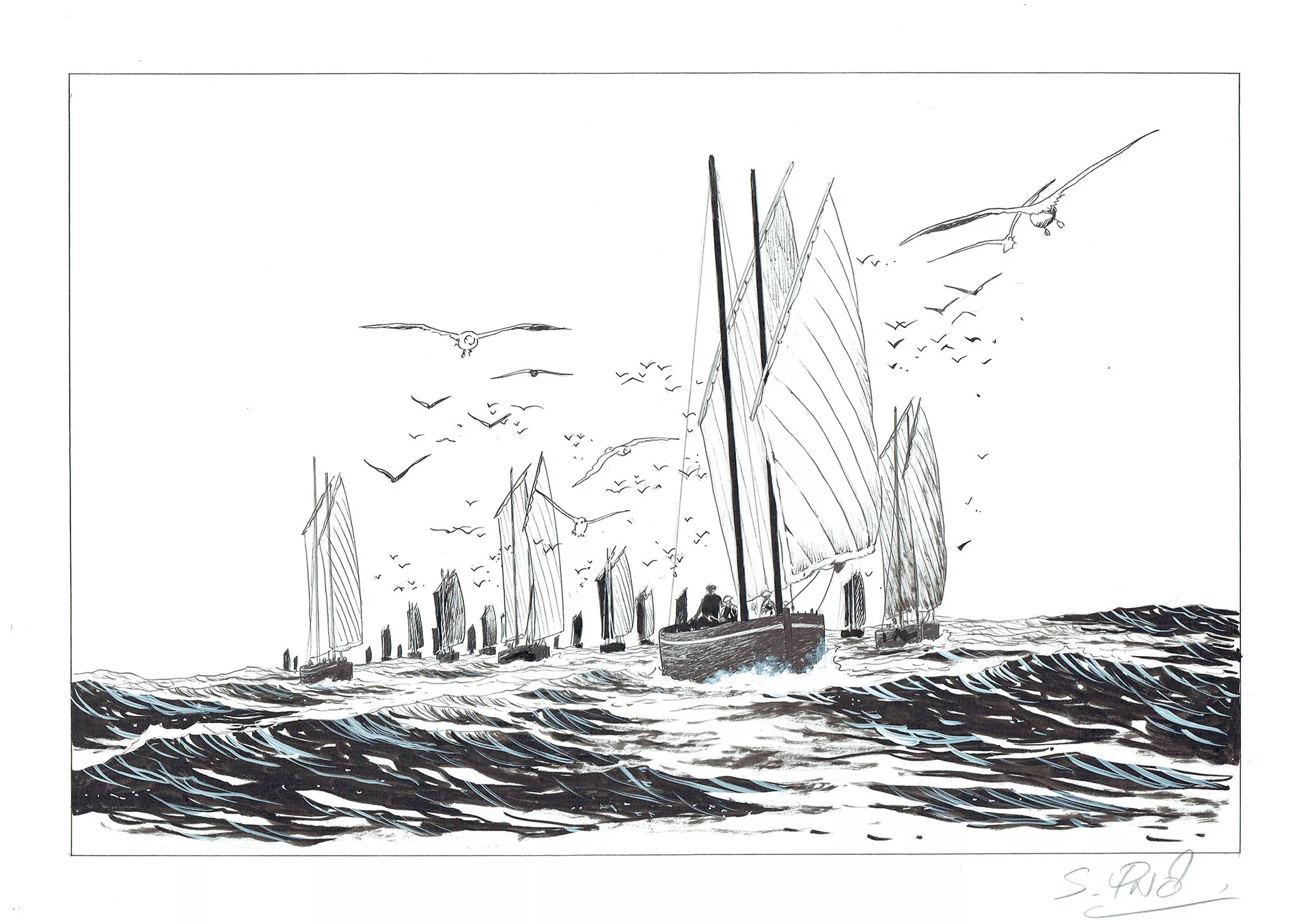 Serge FINO — Les chasseurs d’écume — Illustration