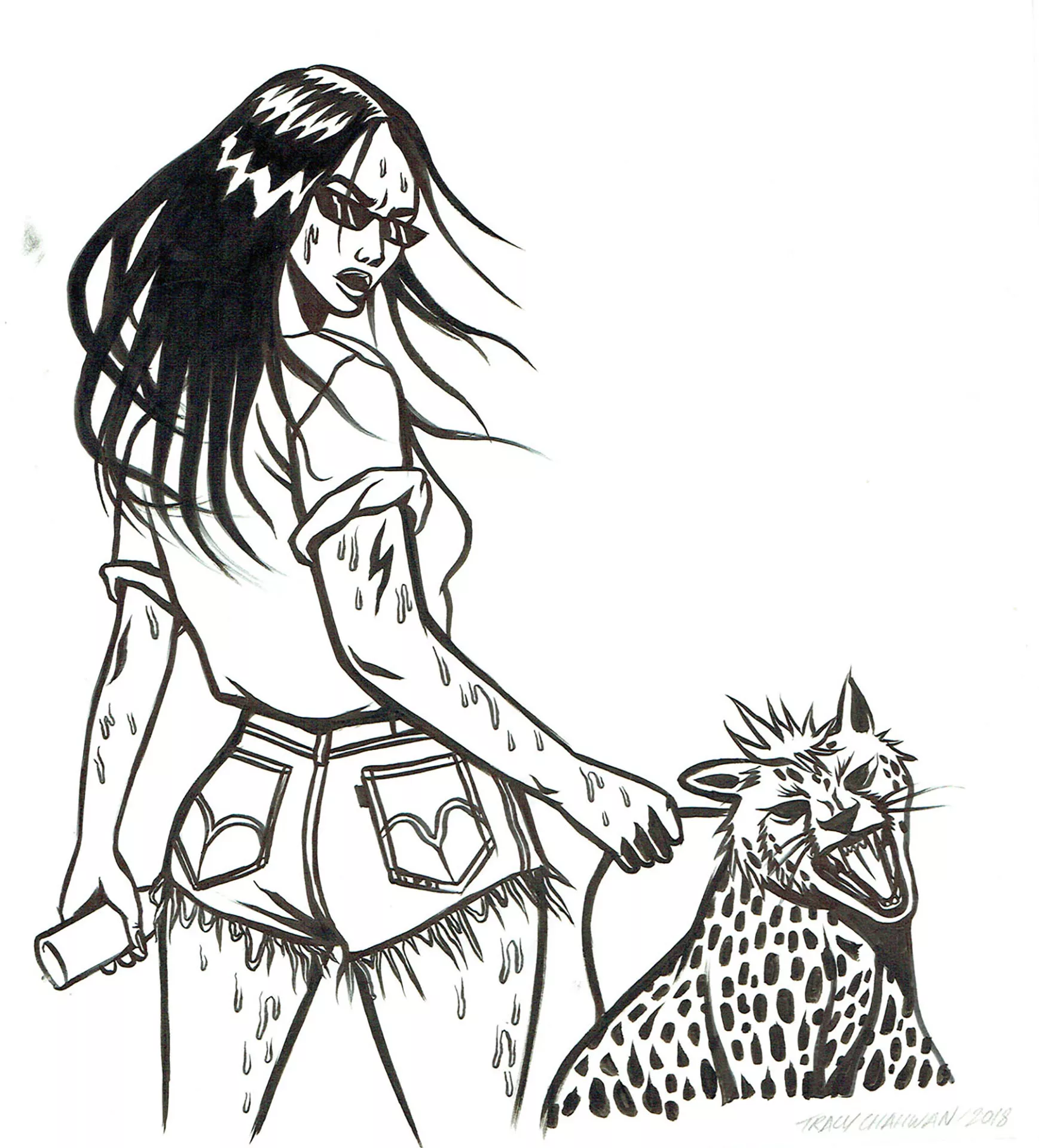 Tracy CHAHWAN — Illustration originale — Beirut Groove Collective – La hyène