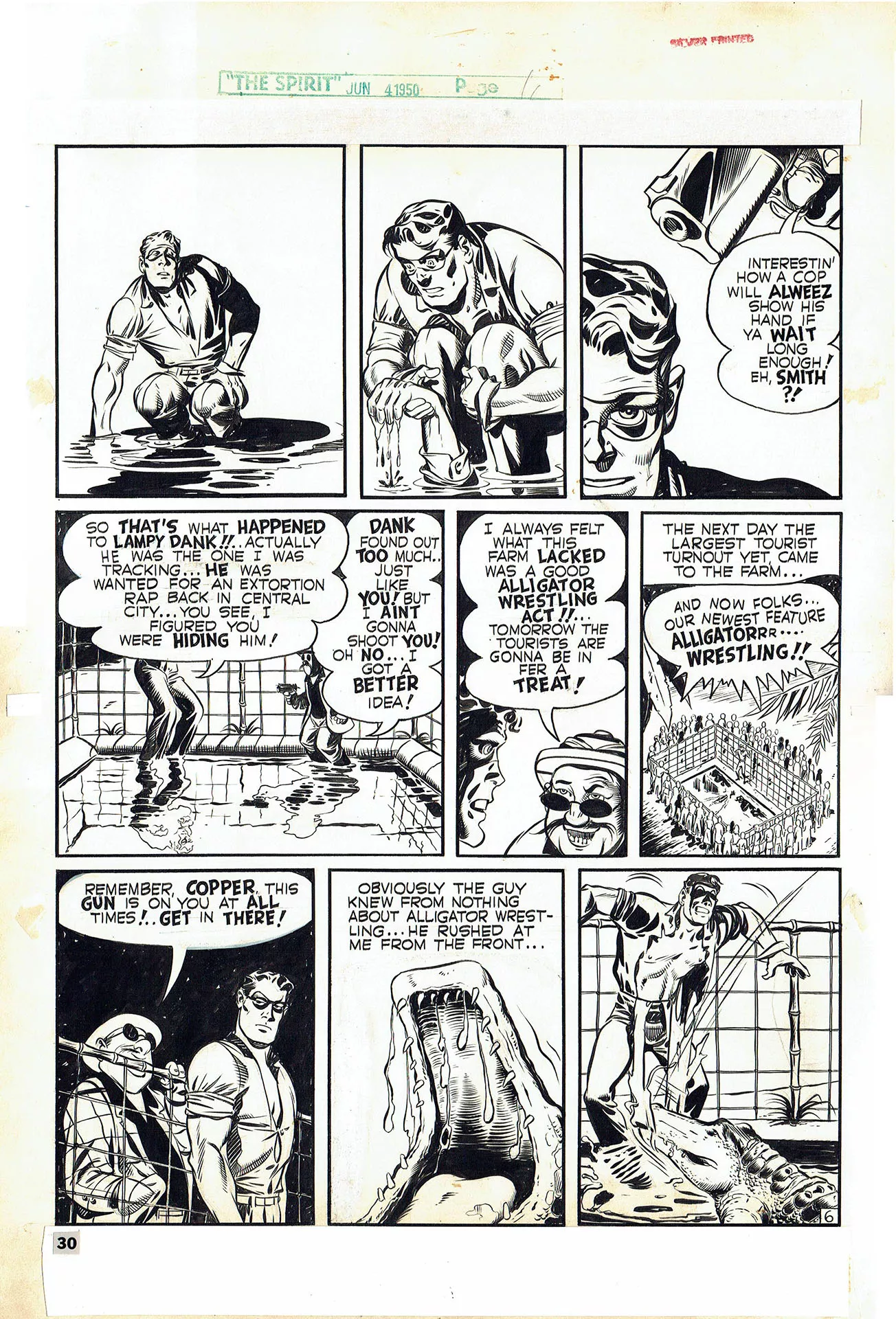 Will EISNER — The Spirit — June 4, 1950 - Alligator Farm — Page 6