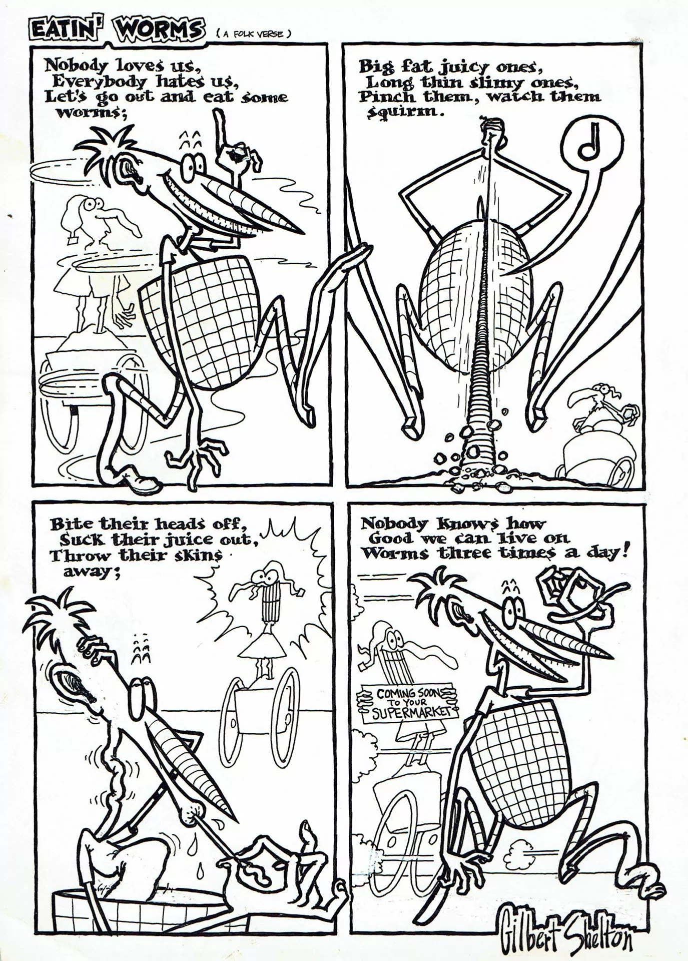 Gilbert SHELTON — Eating worms