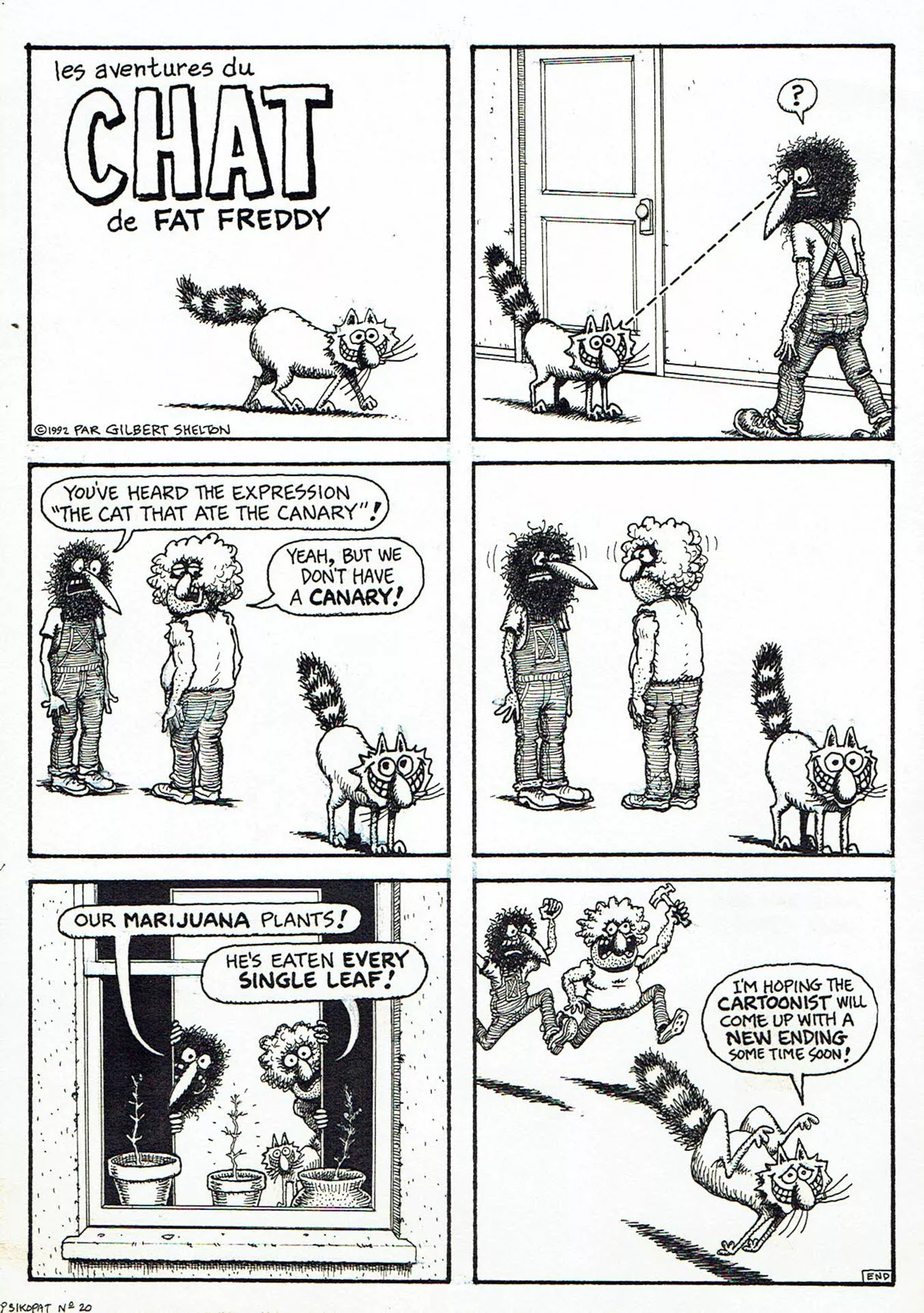 Gilbert SHELTON — Fat Freddy’s Cat — Marijuana plants