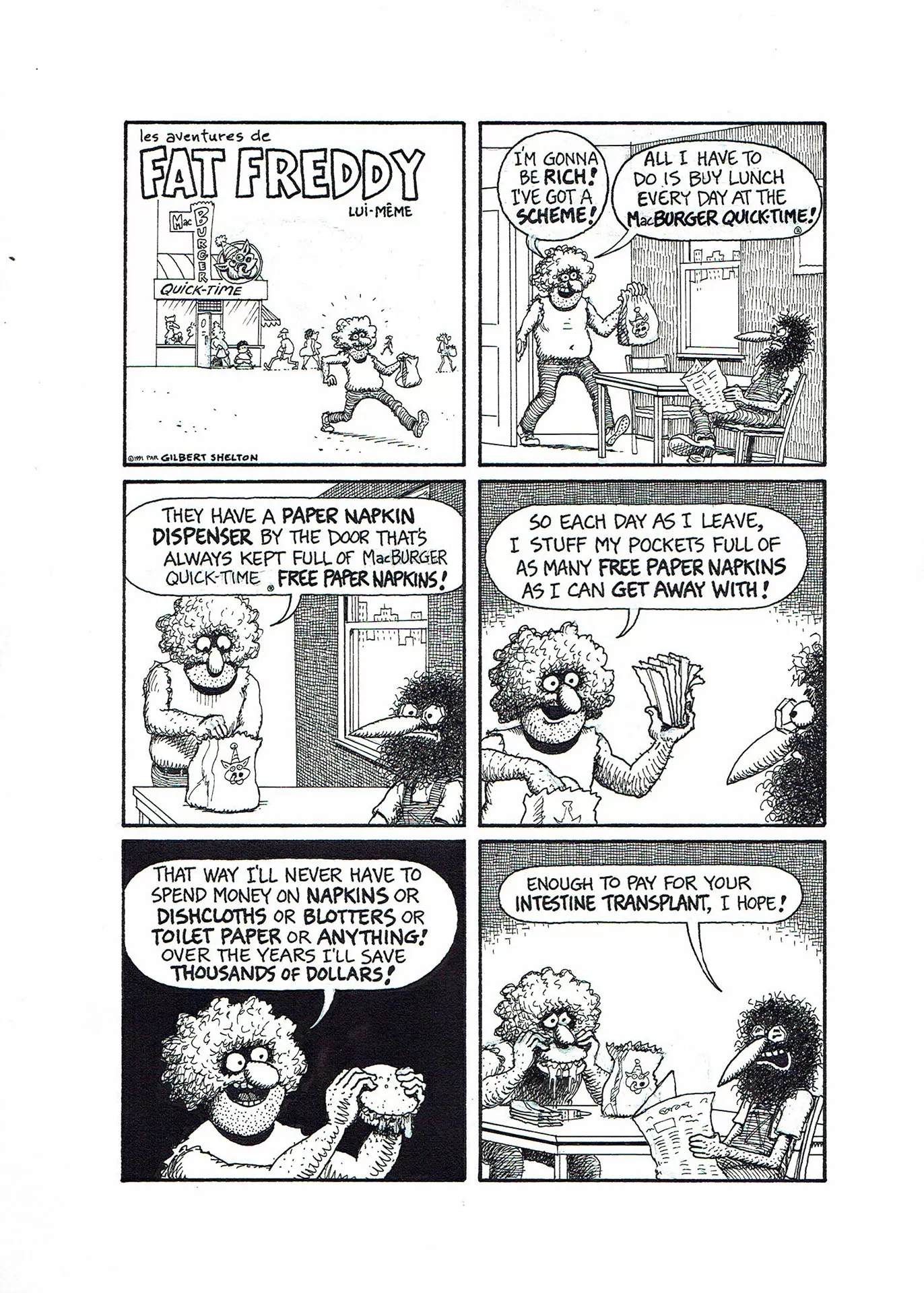 Gilbert SHELTON — Fat Freddy — Mac Burger