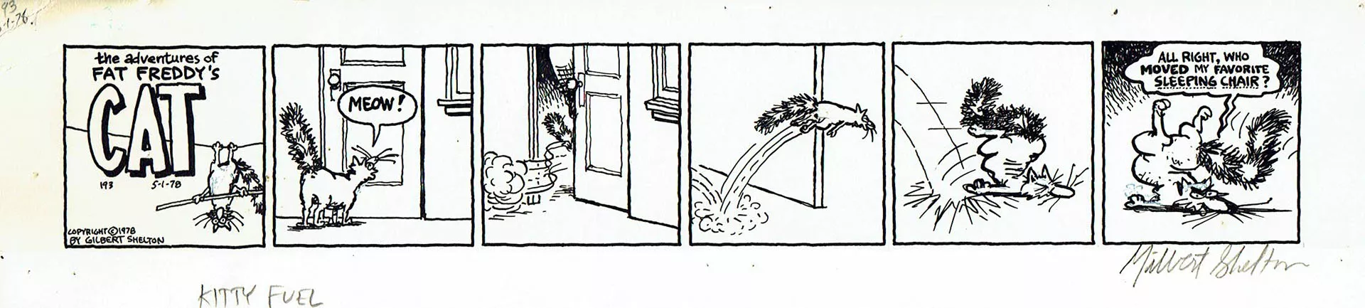 Gilbert SHELTON — Fat Freddy’s Cat — Sleeping chair - 1 May 1978