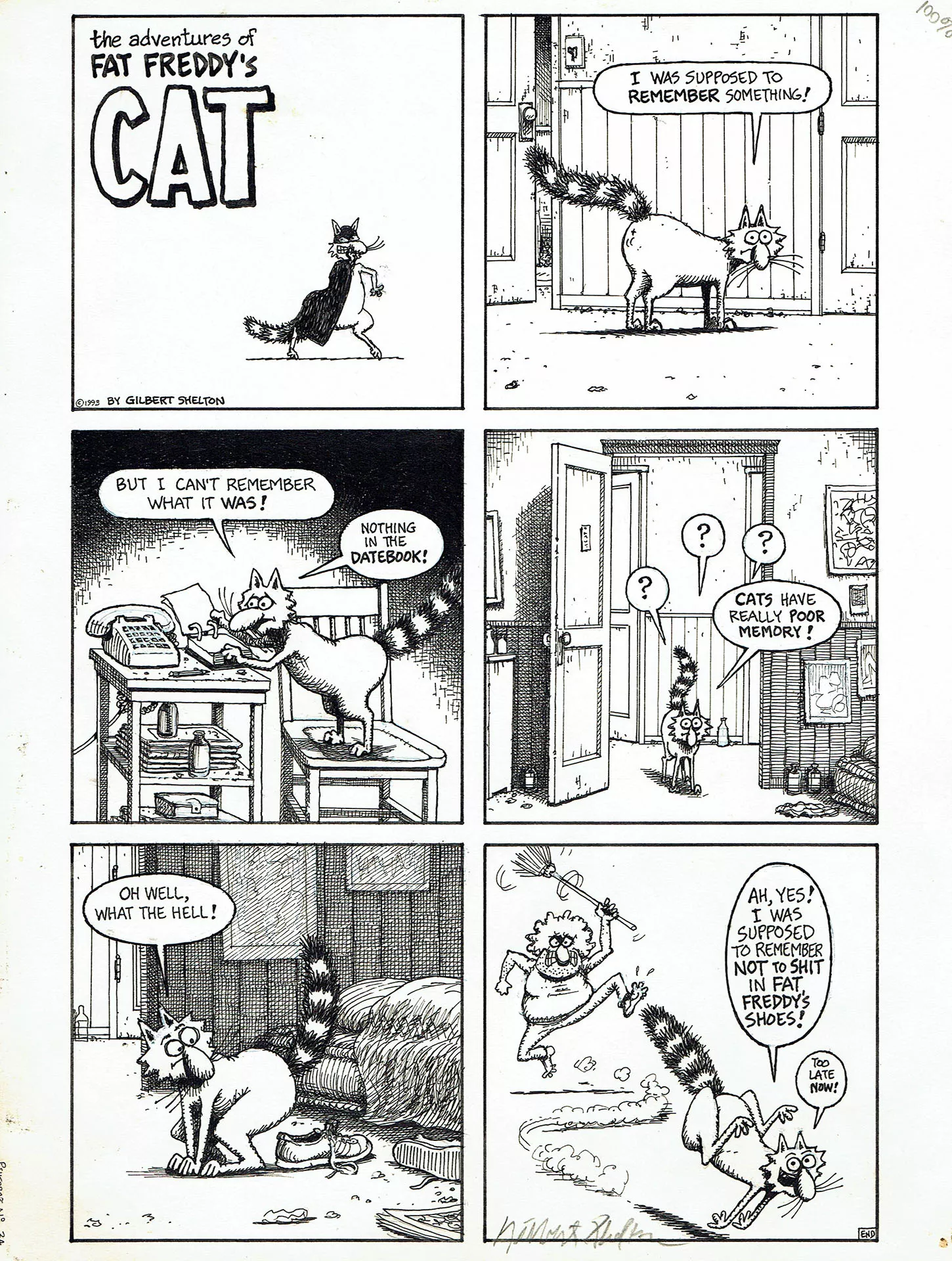 Gilbert SHELTON — Fat Freddy’s Cat — Something to remember
