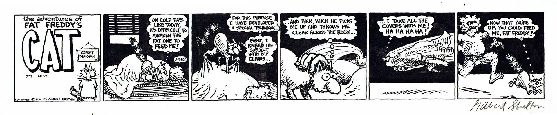 Gilbert SHELTON — Fat Freddy’s Cat — The awakening - 19 March 1979