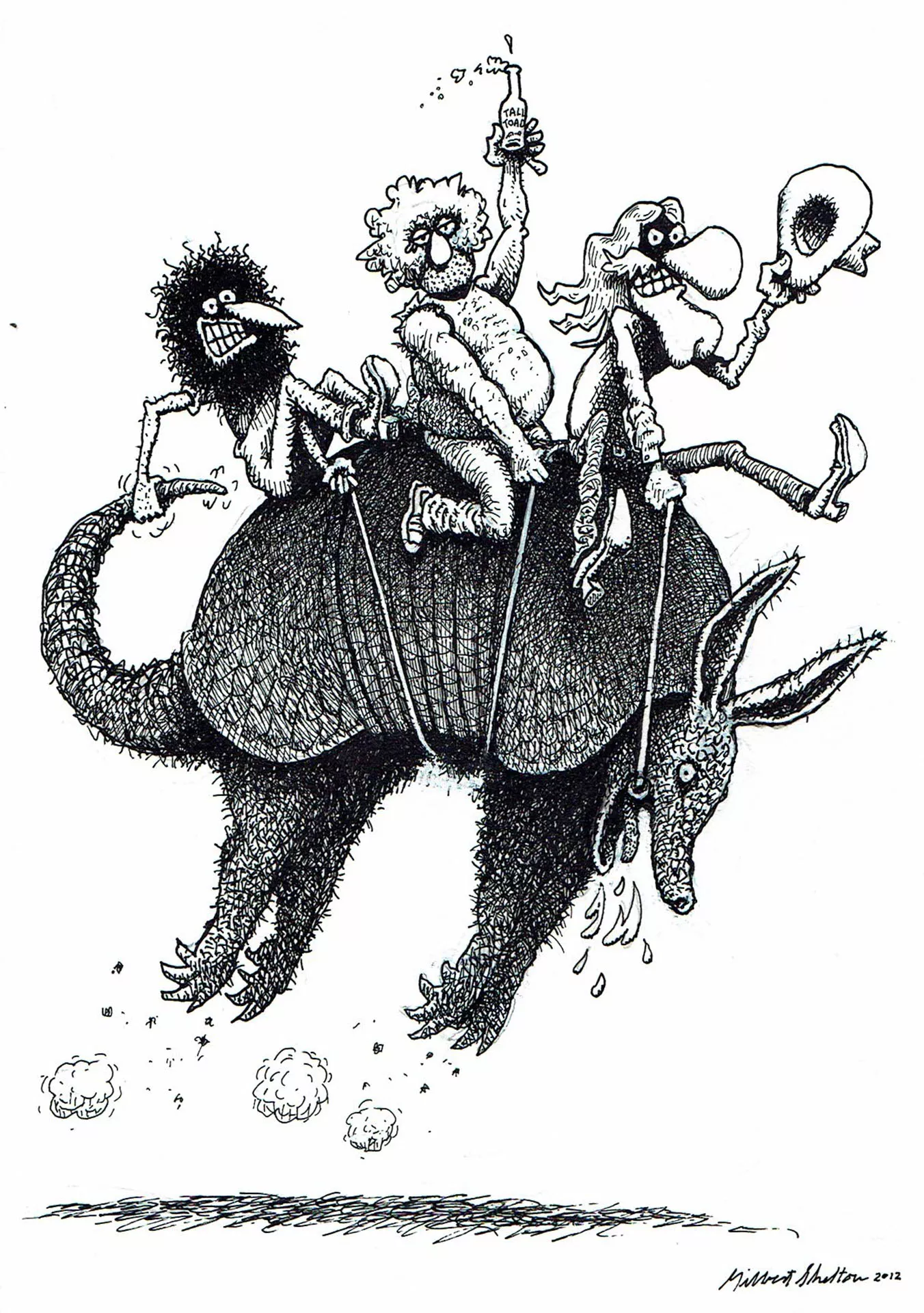 Gilbert SHELTON — The Fabulous Furry Freak Brothers — Illustration - Armadillo