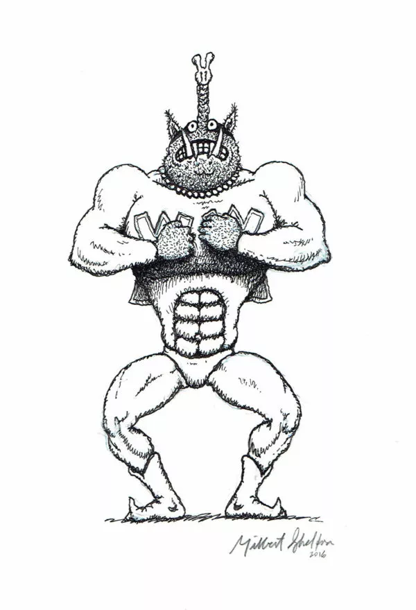 Gilbert SHELTON — Super Phacochère (Wonder Wart-Hog) — Illustration