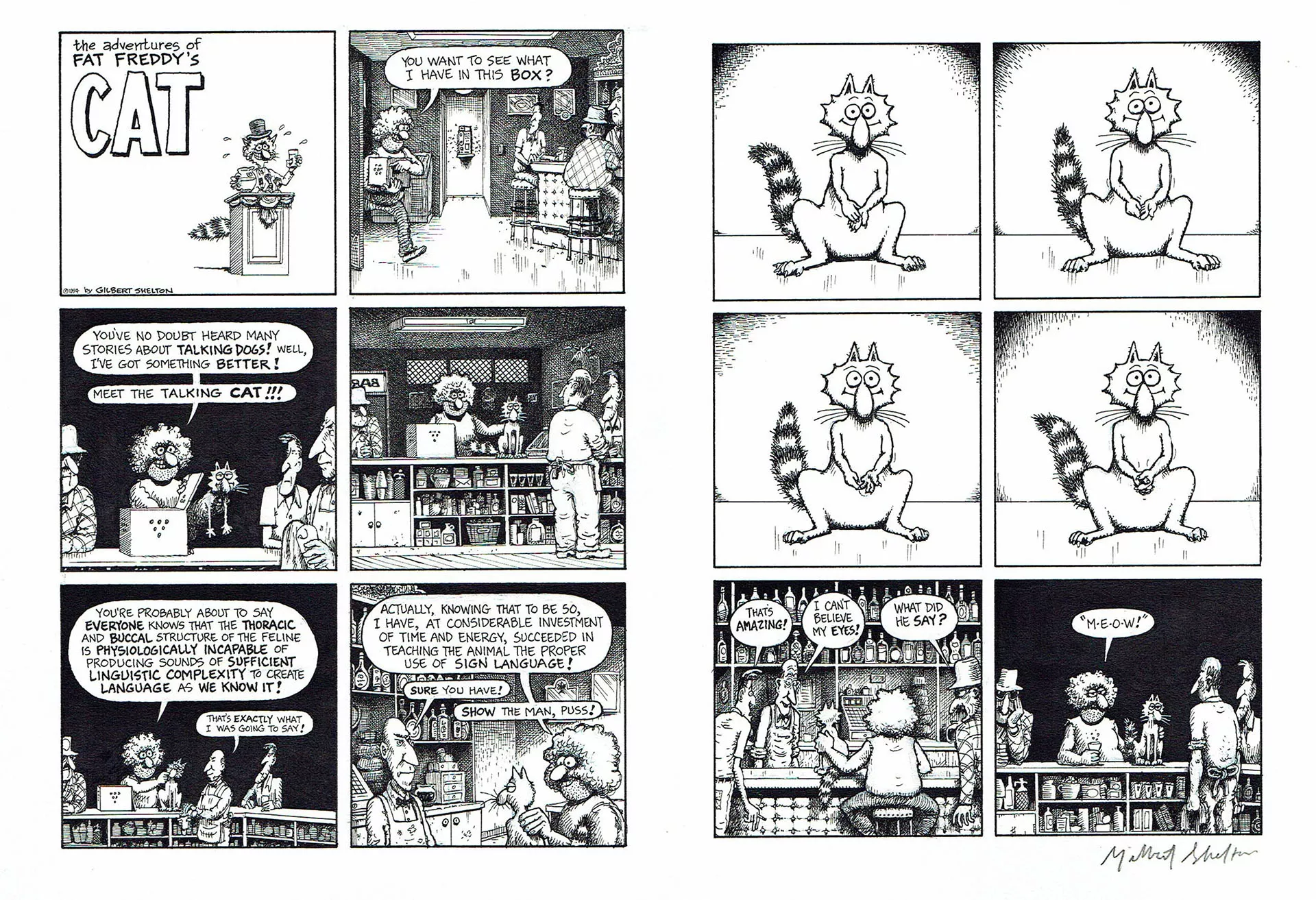 Gilbert SHELTON — Fat Freddy’s Cat — The talking cat