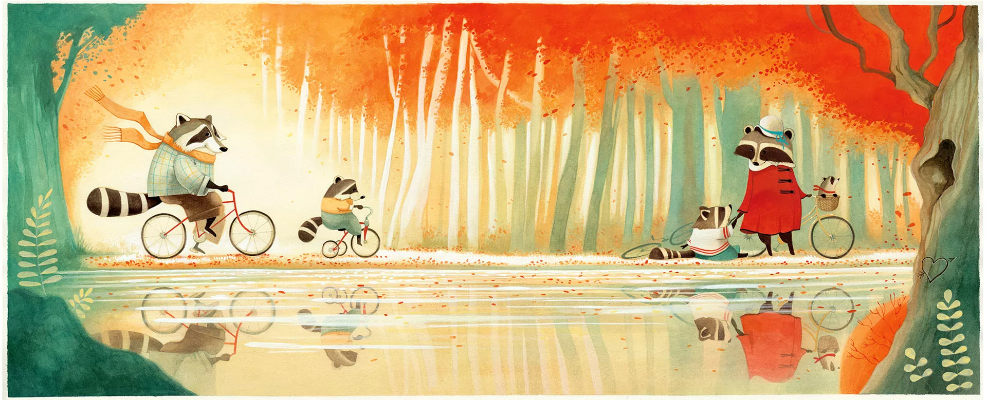 Daniela VOLPARI — I love you — Les ratons laveurs en automne