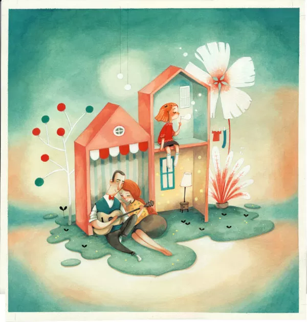 Daniela VOLPARI — La famille — Illustration originale