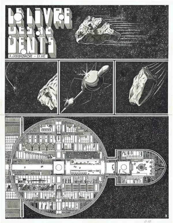 Dominique HE — Le livre des 32 dents — Scénario de Jodorowsky — Page 1