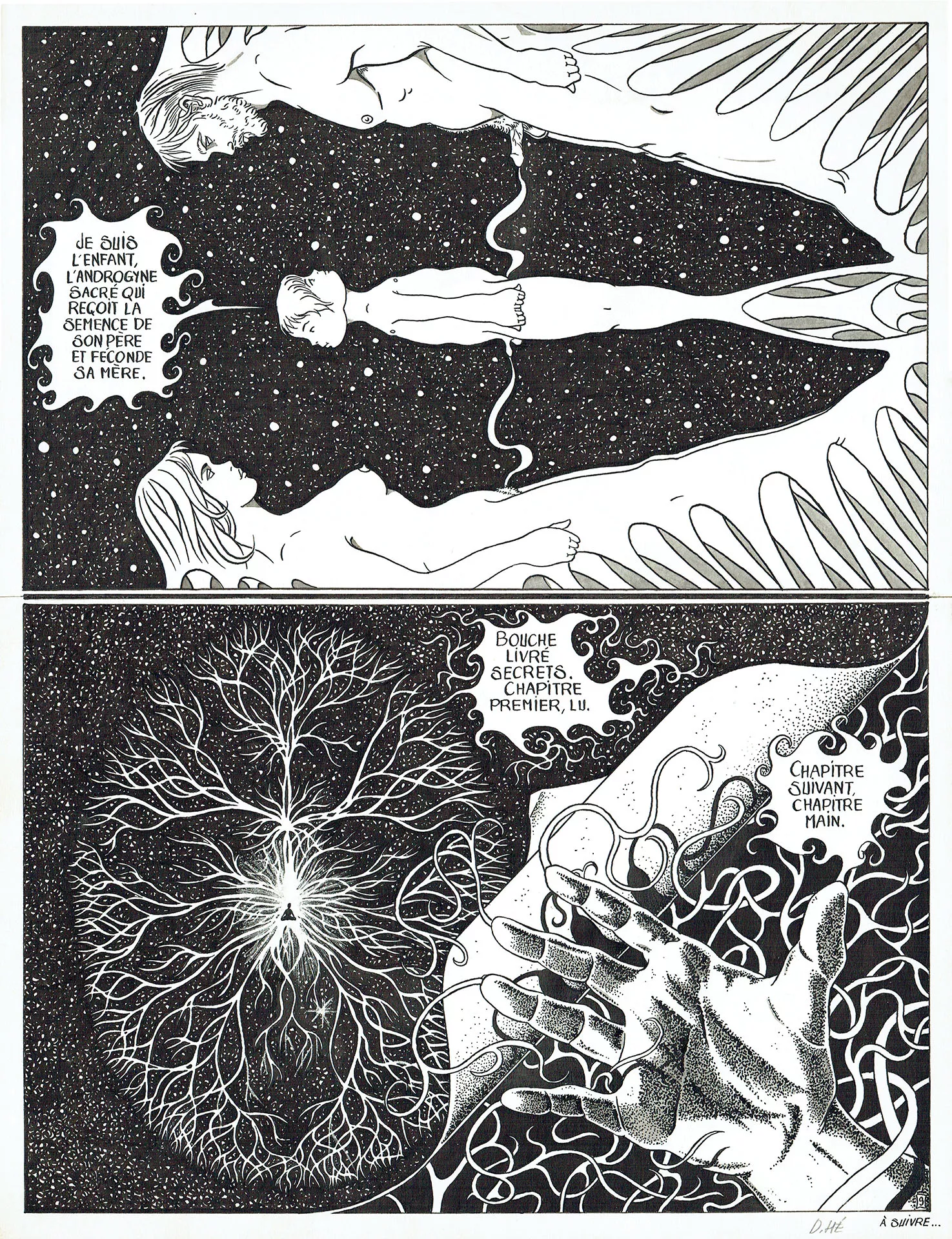 Dominique HE — Le livre des 32 dents — Scénario de Jodorowsky — Page 9