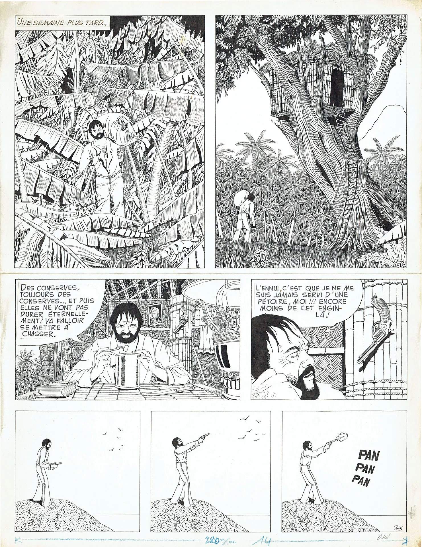 Dominique HE — Voyages — Tome 1 - Robinsonnade (Pilote/Jean Giraud) — Page 4