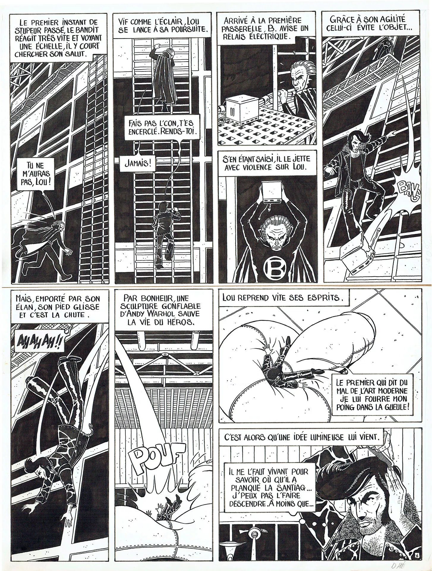 Dominique HE — Voyages — Tome 2 - Lou Rocky - Le vol de la santiag (Métal Hurlant) — Page 6