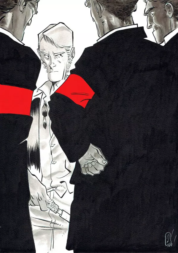 Pierre ALARY — Silas Corey — Illustration #2 - Silas and 3 men