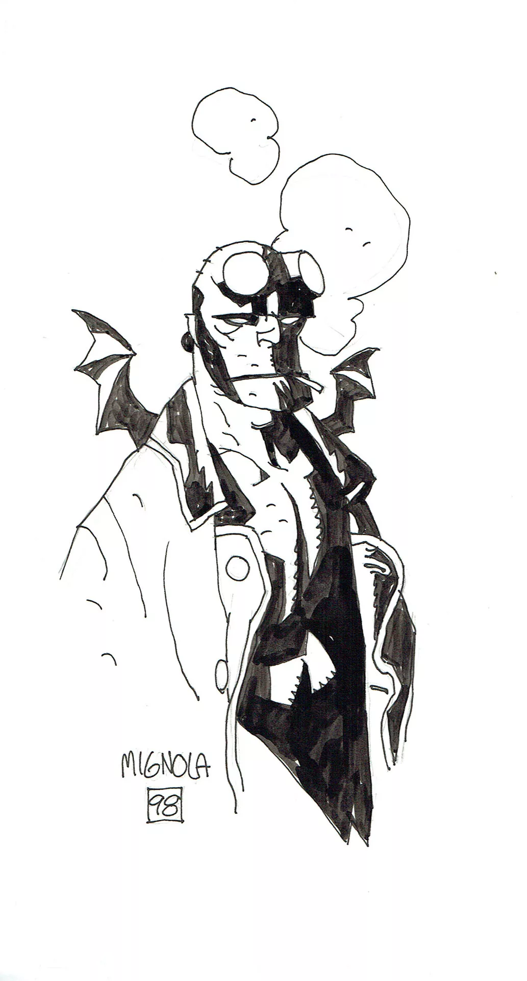 Mike MIGNOLA — 238 – Hellboy illustration vintage (1998)