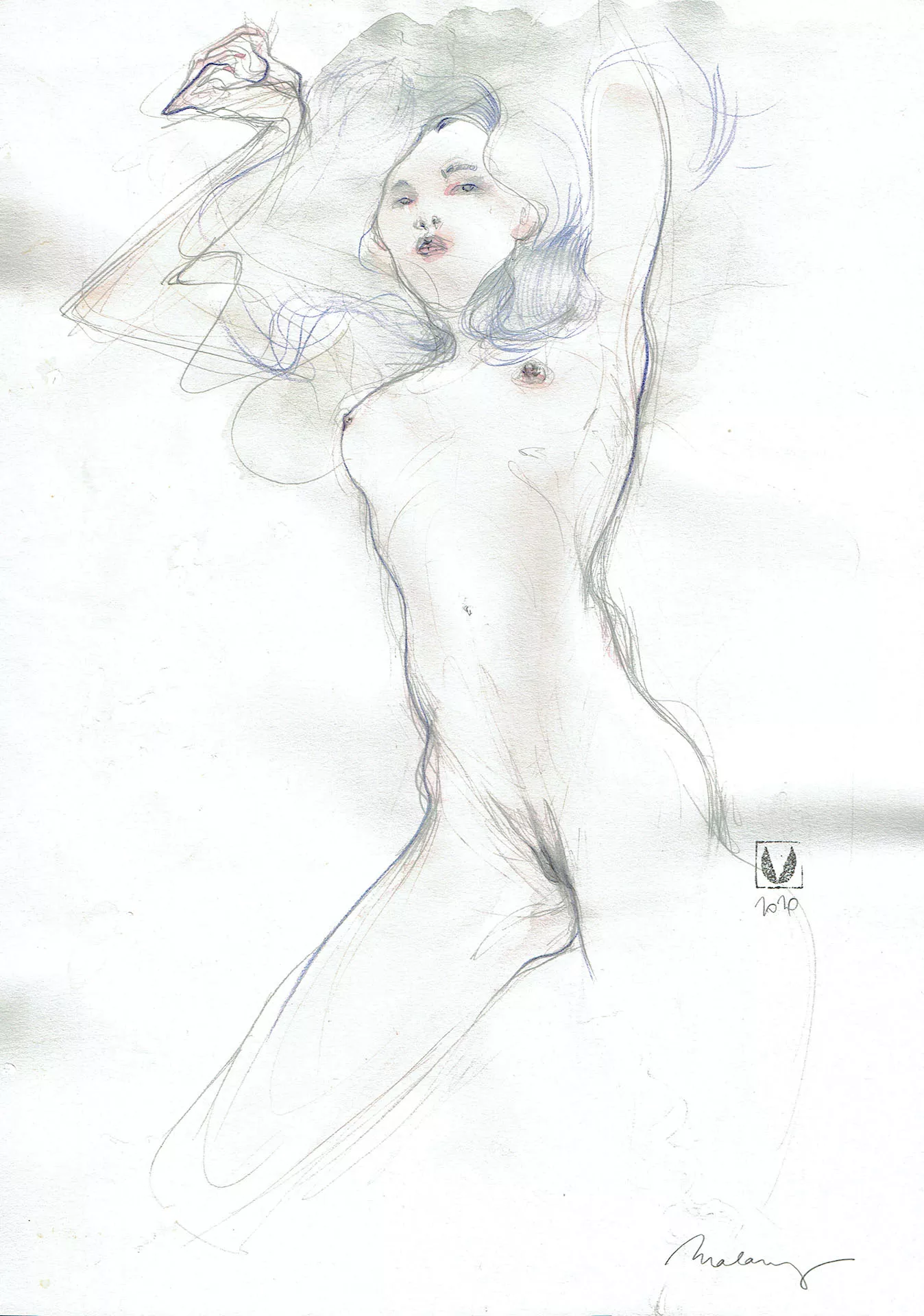 Claire MALARY — Illustration — Nude illustration