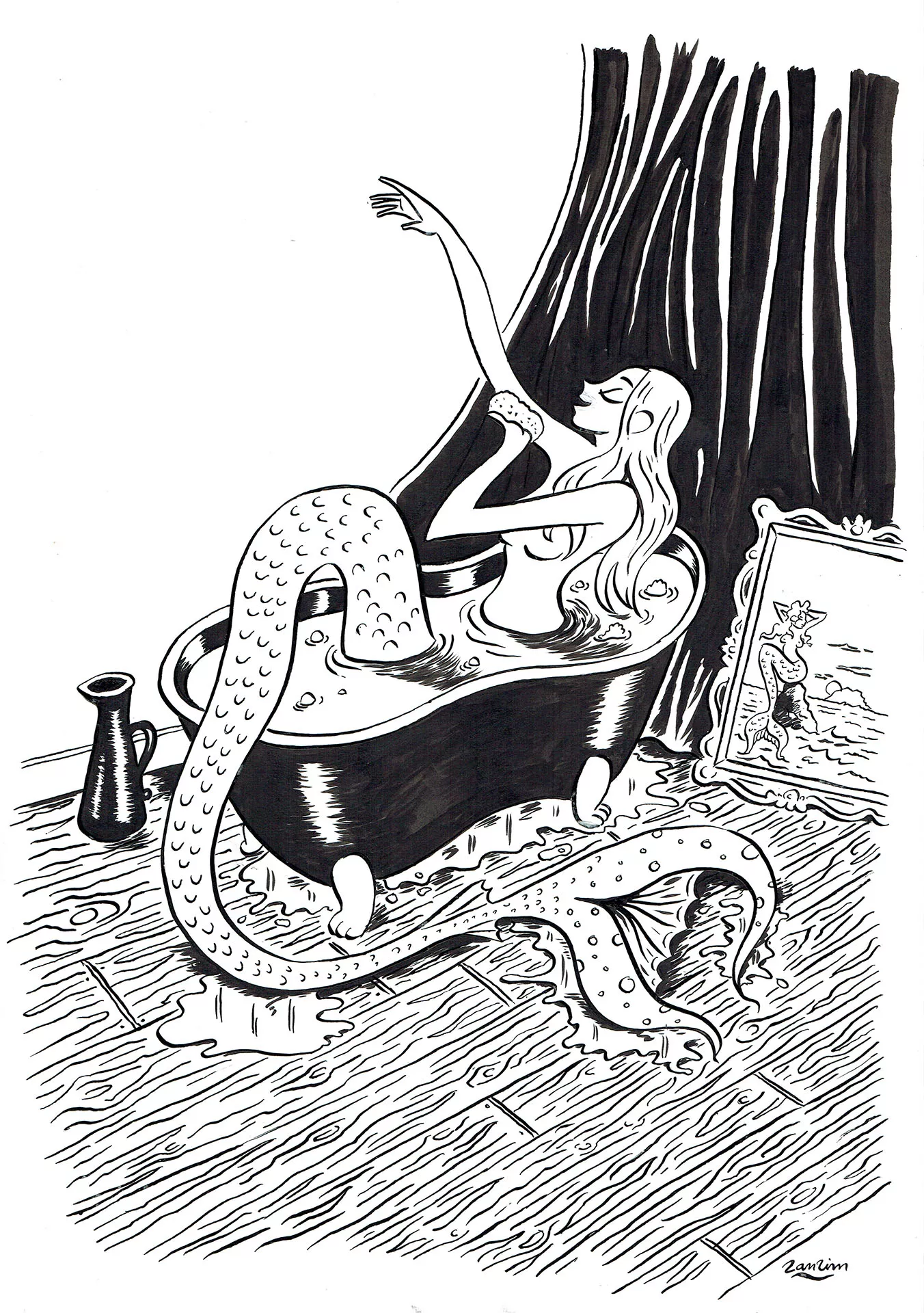 ZANZIM — La sirène des pompiers — Couverture réédition