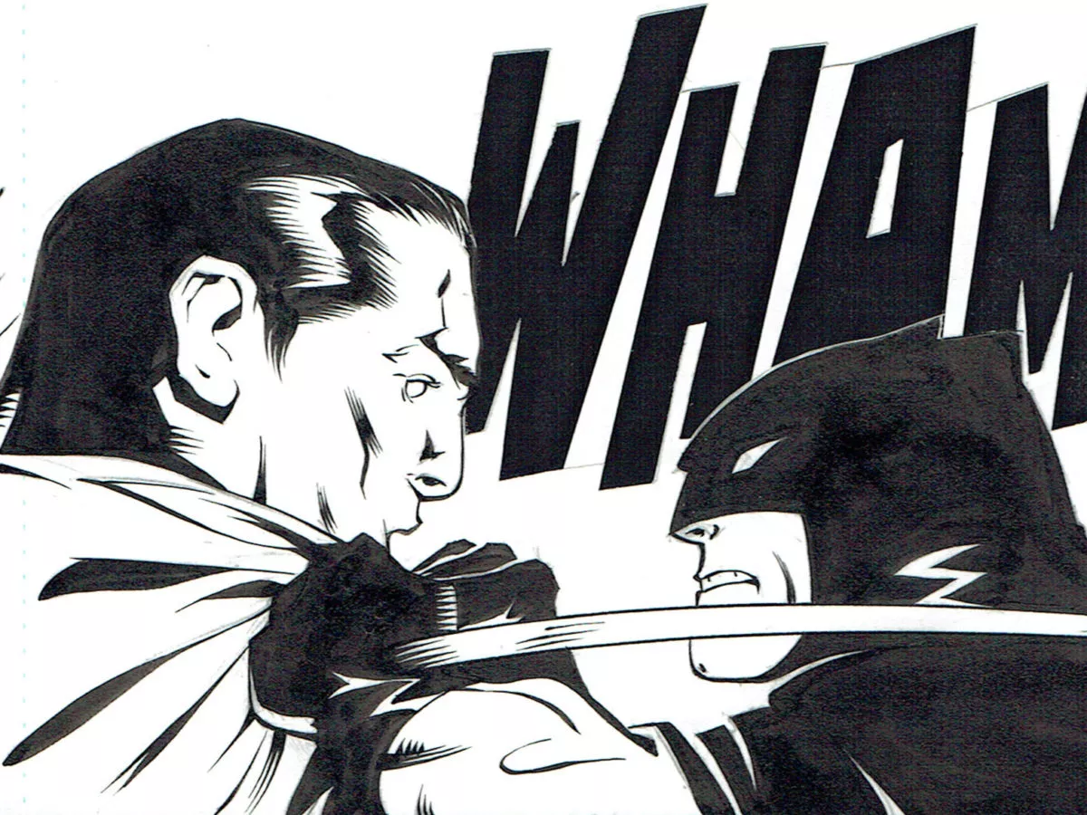 Comic art show : Superman and Batman
