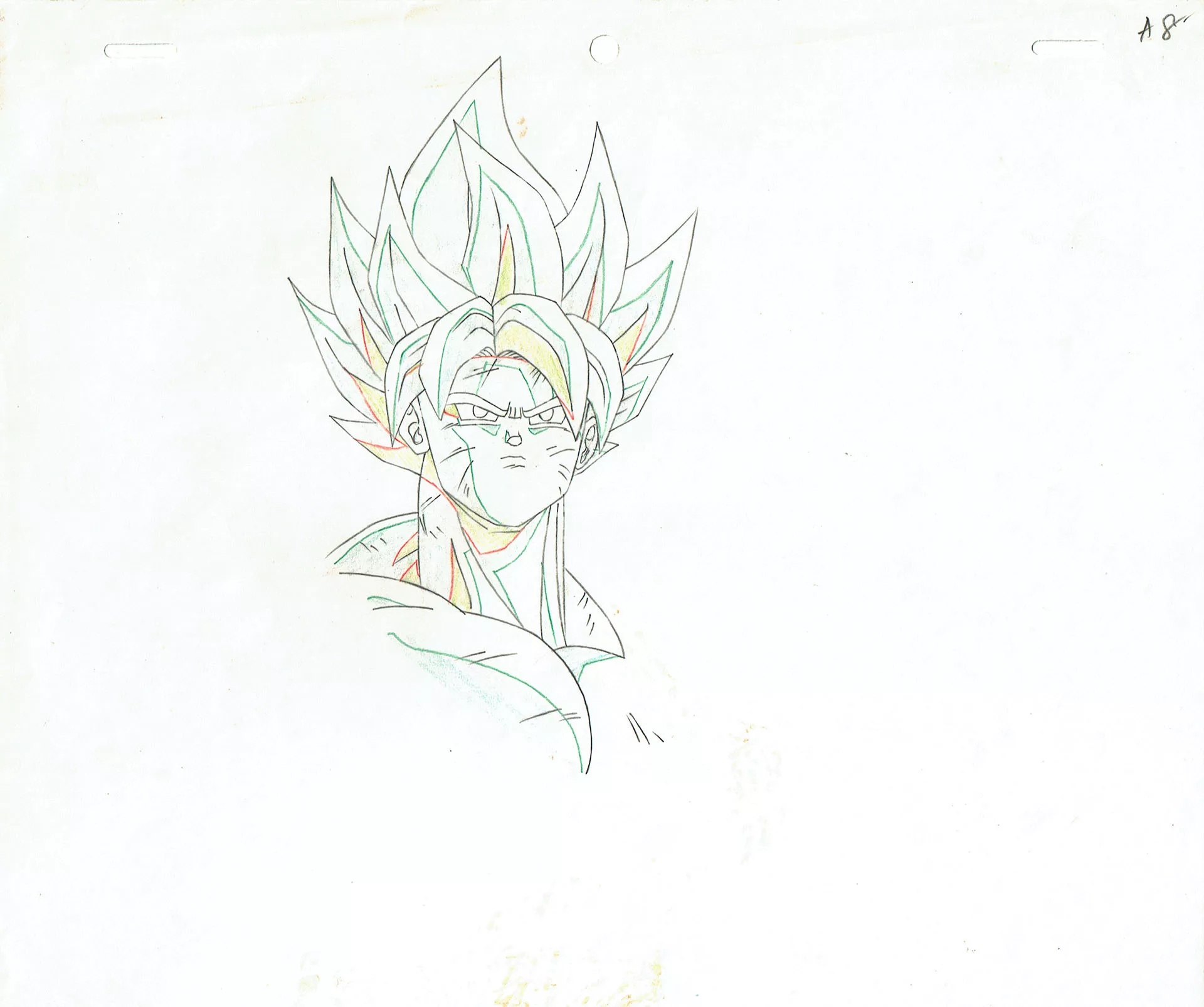 TORIYAMA Akira - DRAGON BALL — 795 – Dragon Ball – Son Goku in super saiyan mode – Douga A8 — DBZ