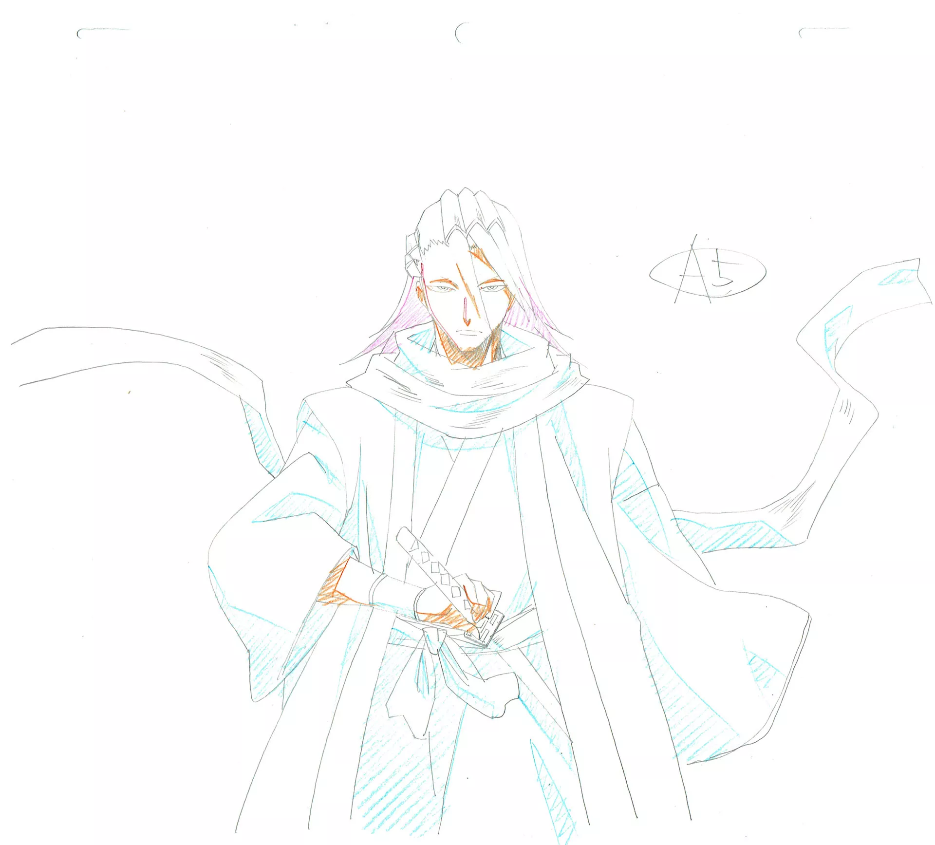  KUBO Tite - BLEACH | 1051 – Byakuya Kuchiki – Genga (A5) — Page 