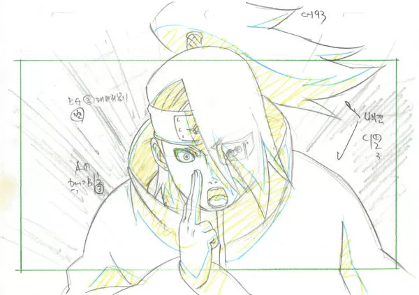 KISHIMOTO Masashi - NARUTO — 670 – Deidara (Akatsuki) — Layout - A1
