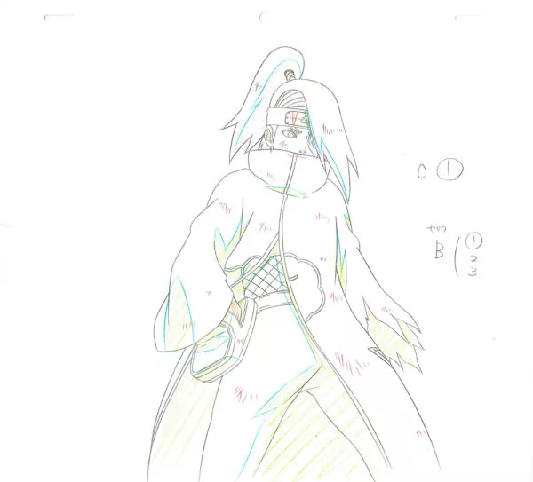 KISHIMOTO Masashi - NARUTO — 713 – Naruto Shippuden – Deidara (Akatsuki) – Genga